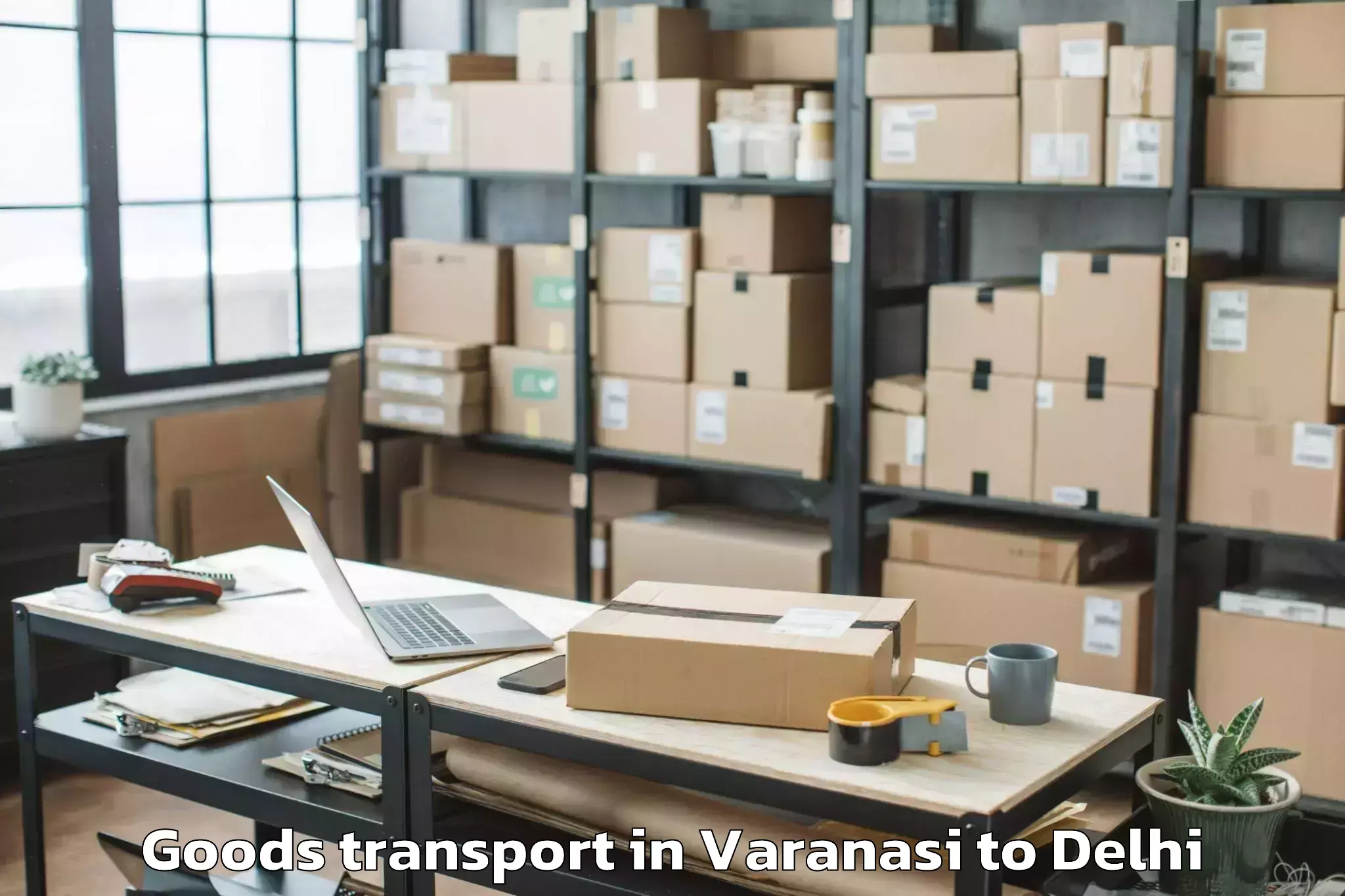 Hassle-Free Varanasi to Delhi Technological University Goods Transport